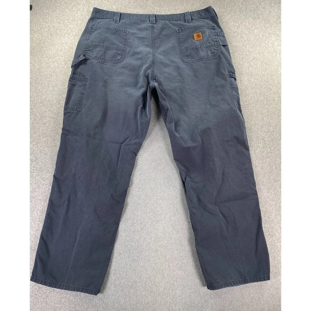 Carhartt Mens B151 NVY Carpenter Loose Original Fit Work Pants 44x34 (Fit 42x32)